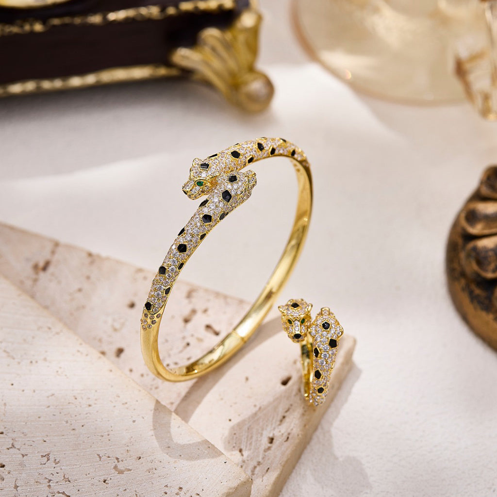 [sparkle Jewelery]PANTHERE DOUBLE HEADED FULL DIAMOND  RING
