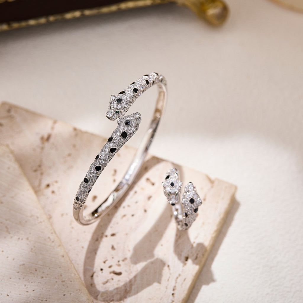 [sparkle Jewelery]PANTHERE DOUBLE HEADED FULL DIAMOND  RING