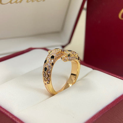 [sparkle Jewelery]PANTHERE DOUBLE HEADED FULL DIAMOND  RING