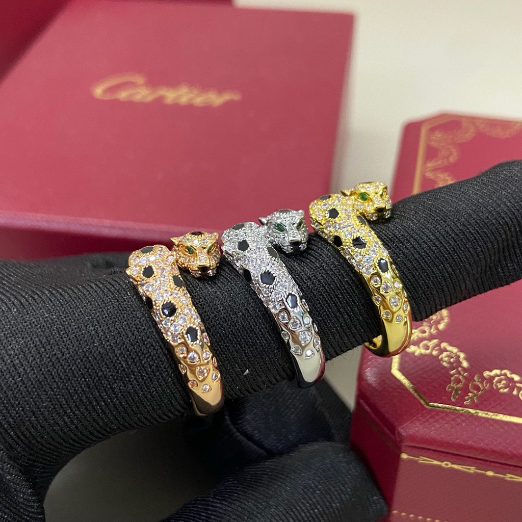 [sparkle Jewelery]PANTHERE DOUBLE HEADED FULL DIAMOND  RING