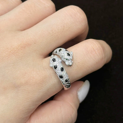 [sparkle Jewelery]PANTHERE DOUBLE HEADED FULL DIAMOND  RING