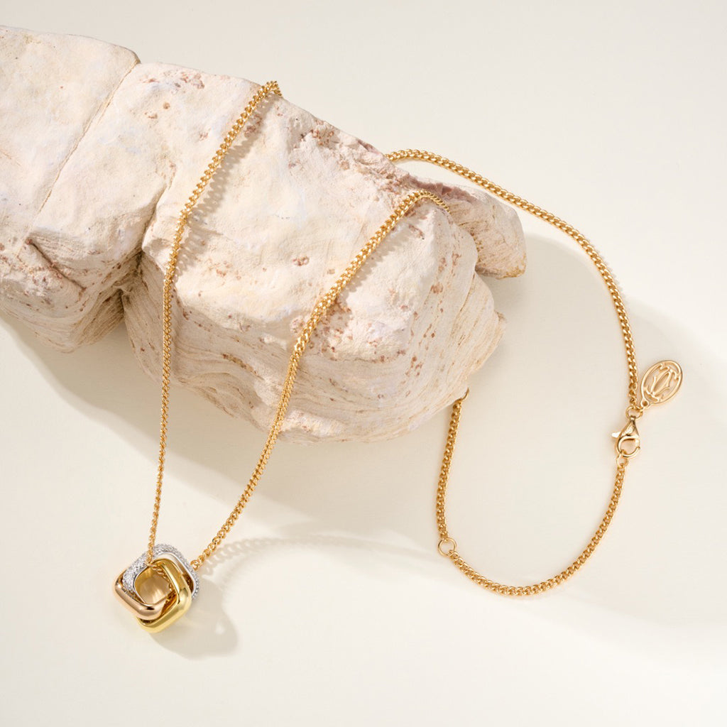 [sparkle Jewelery]TRINITY CUSHION NECKLACE COLLECTION