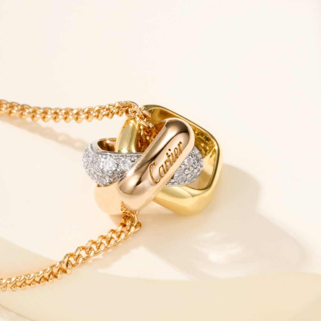[sparkle Jewelery]TRINITY CUSHION NECKLACE COLLECTION