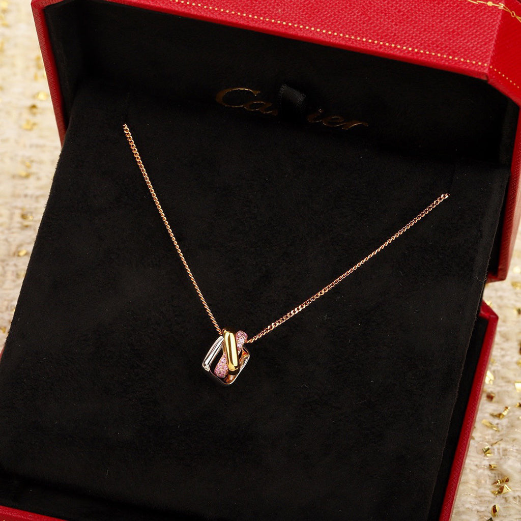 [sparkle Jewelery]TRINITY CUSHION NECKLACE COLLECTION