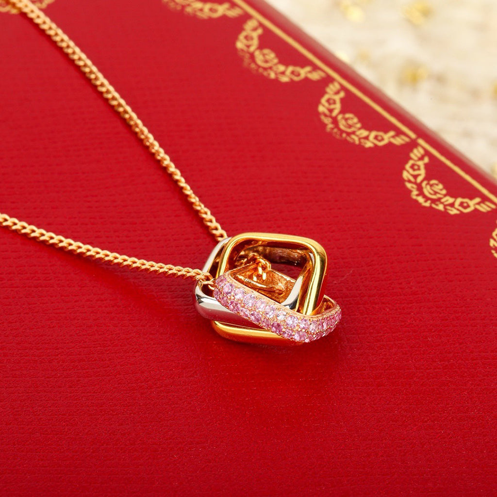 [sparkle Jewelery]TRINITY CUSHION NECKLACE COLLECTION