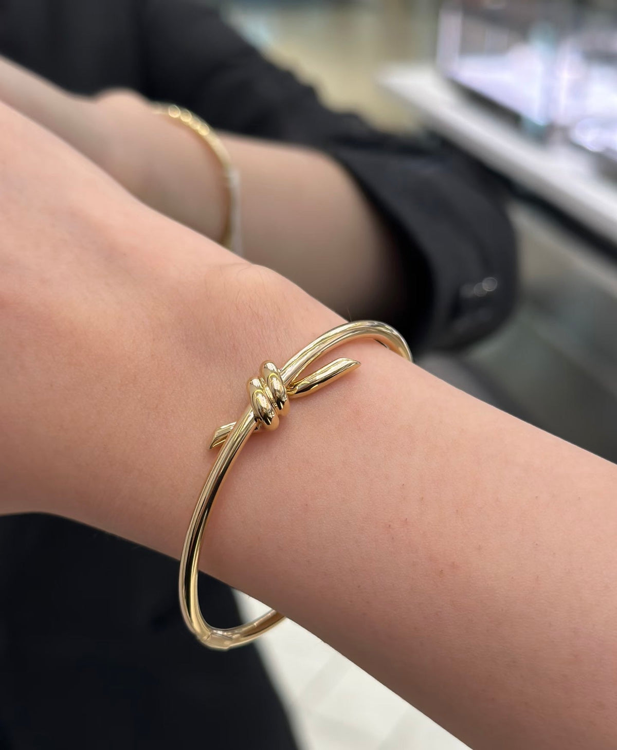 [sparkle Jewellery]TF-Knot 18K Gold Bangle