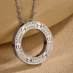 [sparkle Jewelery]LOVE NECKLACE 16MM  FULL DIAMOND