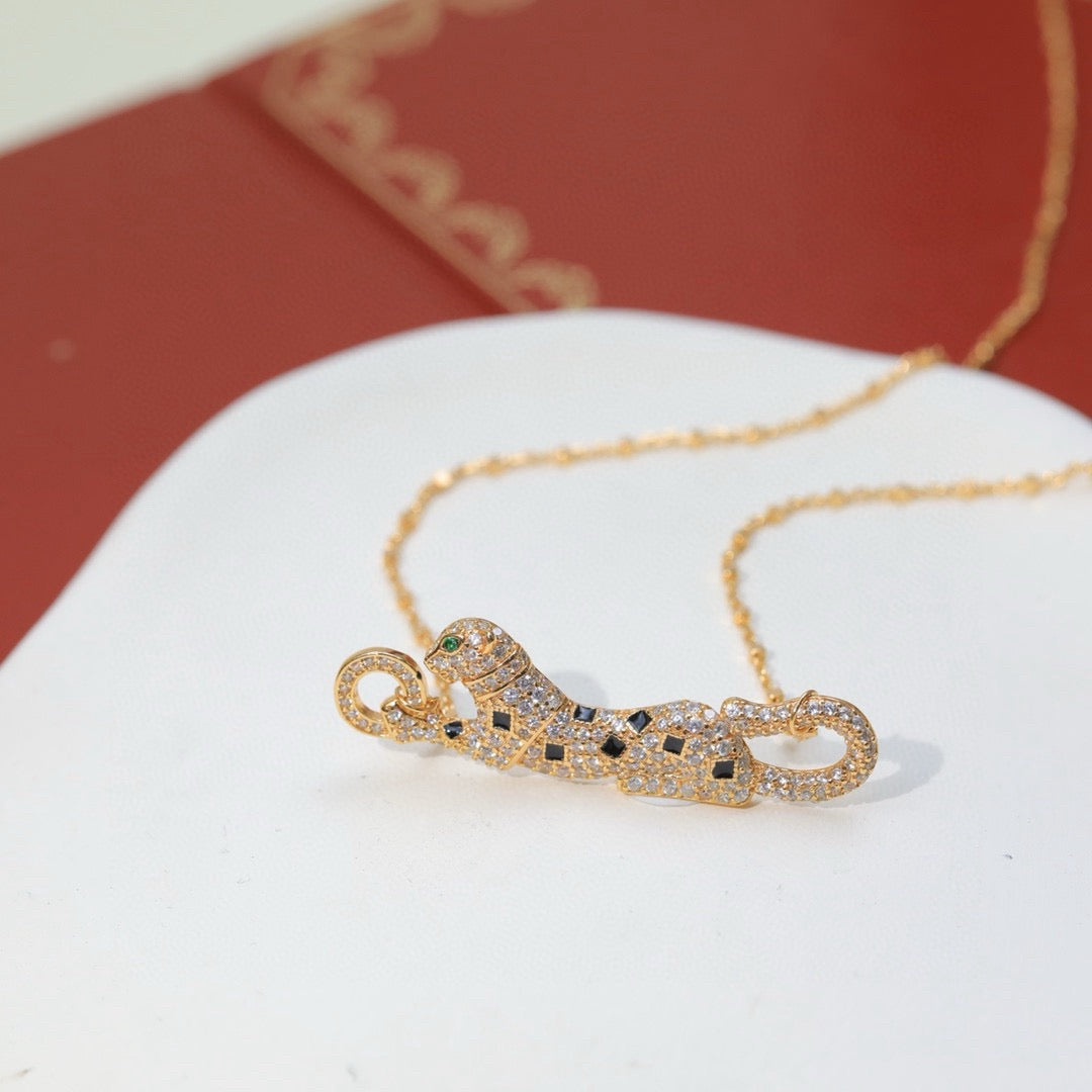 [sparkle Jewelery]PANTHERE PAVED DIAMOND NECKLACE