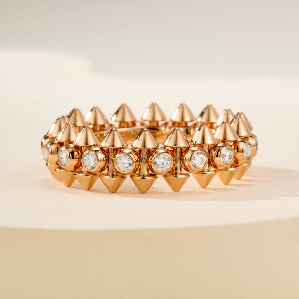[sparkle Jewelery]CLASH 6.8MM DIAMOND MEDIUM RING