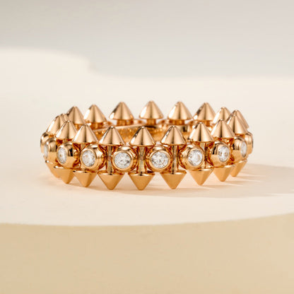 [sparkle Jewelery]CLASH 6.8MM DIAMOND MEDIUM RING