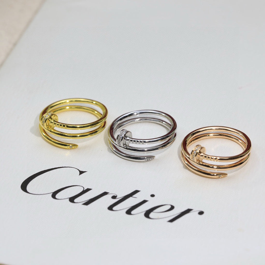 [sparkle Jewelery]JUSTE RING 4.8MM HALF DIAMOND