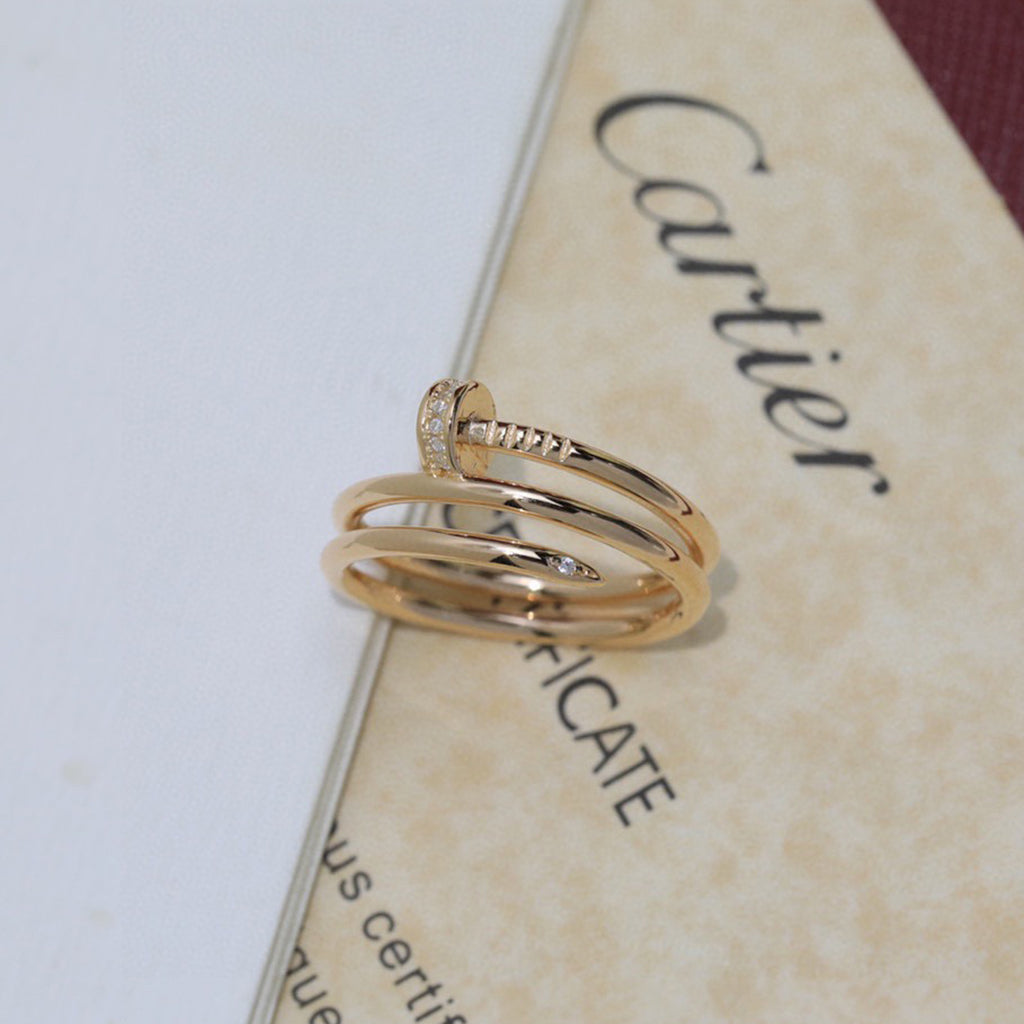[sparkle Jewelery]JUSTE RING 4.8MM HALF DIAMOND