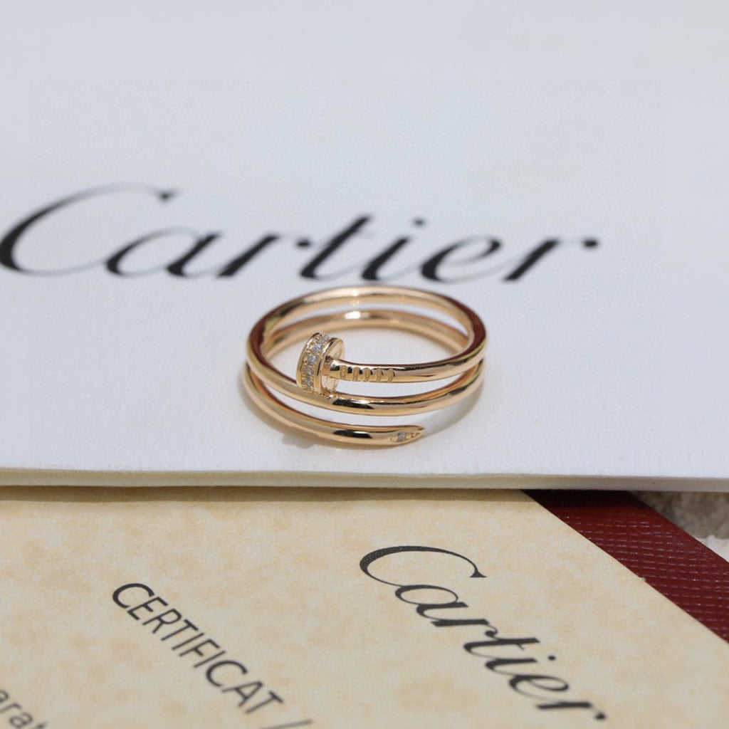 [sparkle Jewelery]JUSTE RING 4.8MM HALF DIAMOND