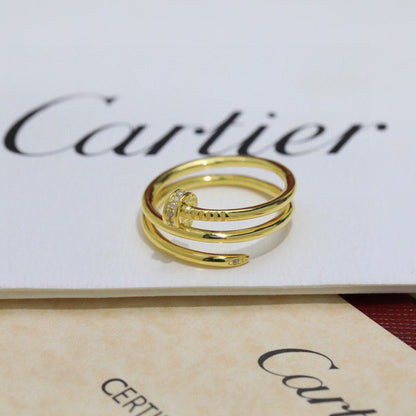 [sparkle Jewelery]JUSTE RING 4.8MM HALF DIAMOND