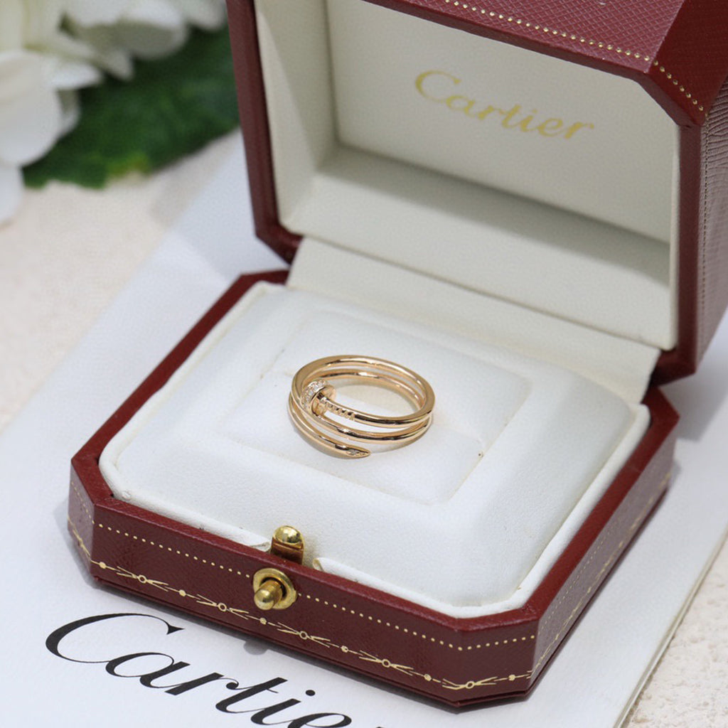 [sparkle Jewelery]JUSTE RING 4.8MM HALF DIAMOND