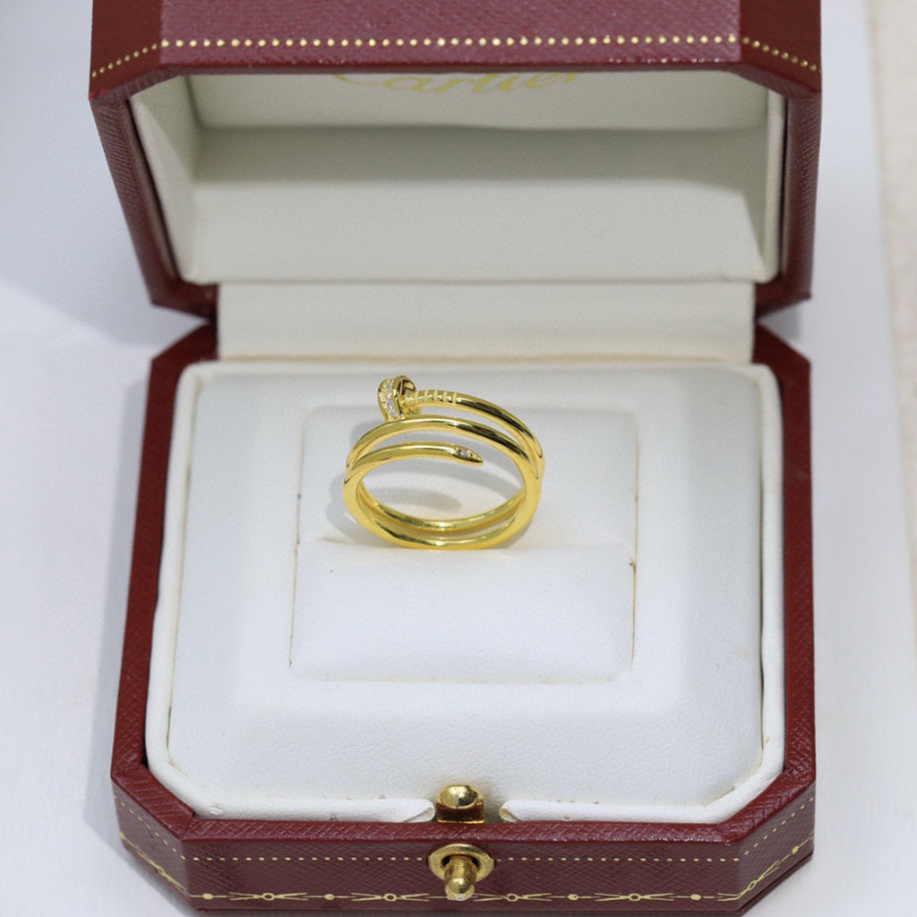 [sparkle Jewelery]JUSTE RING 4.8MM HALF DIAMOND