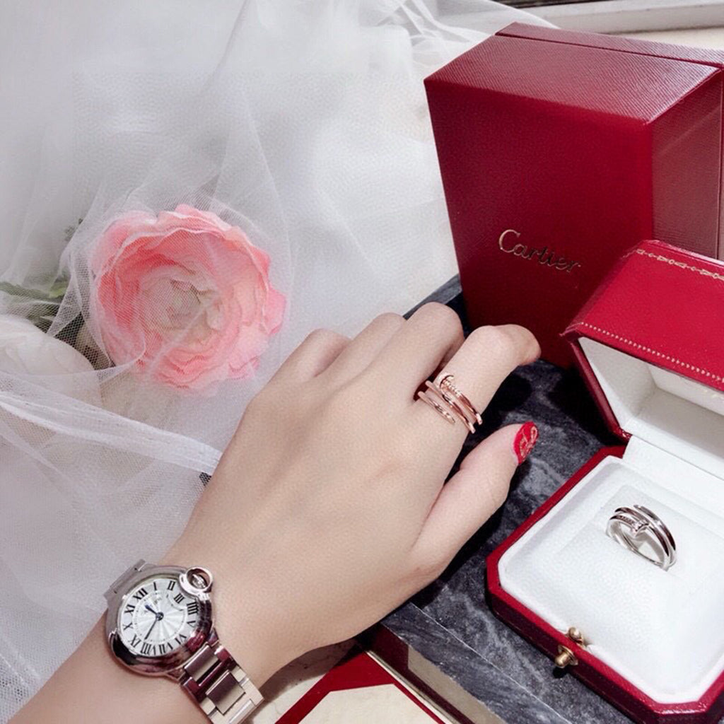 [sparkle Jewelery]JUSTE RING 4.8MM HALF DIAMOND