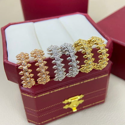 [sparkle Jewelery]CLASH 6.4MM FULL DIAMOND SMALL EARRINGS