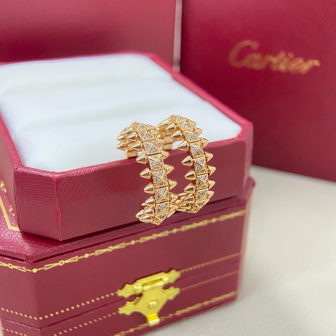[sparkle Jewelery]CLASH 6.4MM FULL DIAMOND SMALL EARRINGS