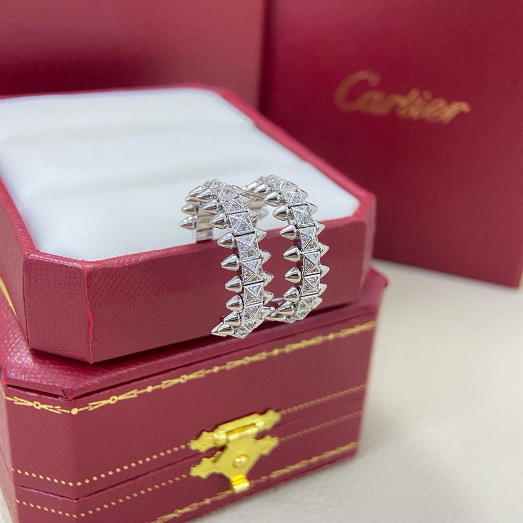 [sparkle Jewelery]CLASH 6.4MM FULL DIAMOND SMALL EARRINGS