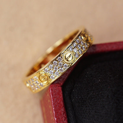 [sparkle Jewelery]LOVE RING 4.0MM DIAMOND PAVED