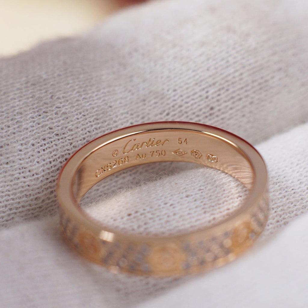 [sparkle Jewelery]LOVE RING 4.0MM DIAMOND PAVED