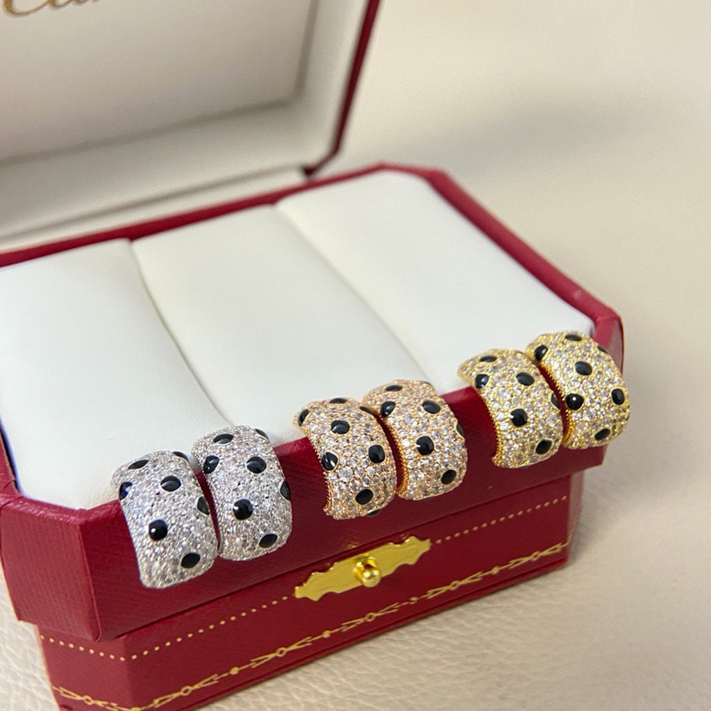 [sparkle Jewelery]PANTHERE MINI FULL DIAMOND EARRINGS