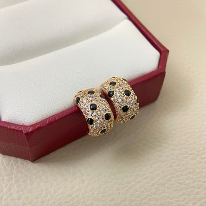 [sparkle Jewelery]PANTHERE MINI FULL DIAMOND EARRINGS