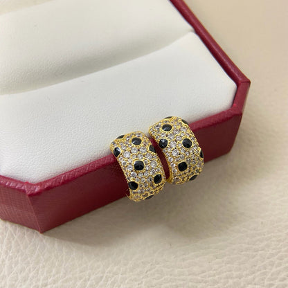 [sparkle Jewelery]PANTHERE MINI FULL DIAMOND EARRINGS