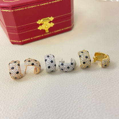 [sparkle Jewelery]PANTHERE MINI FULL DIAMOND EARRINGS