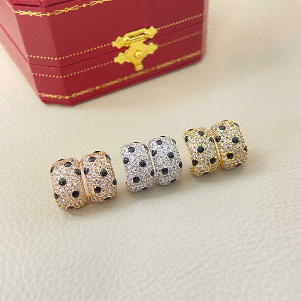 [sparkle Jewelery]PANTHERE MINI FULL DIAMOND EARRINGS