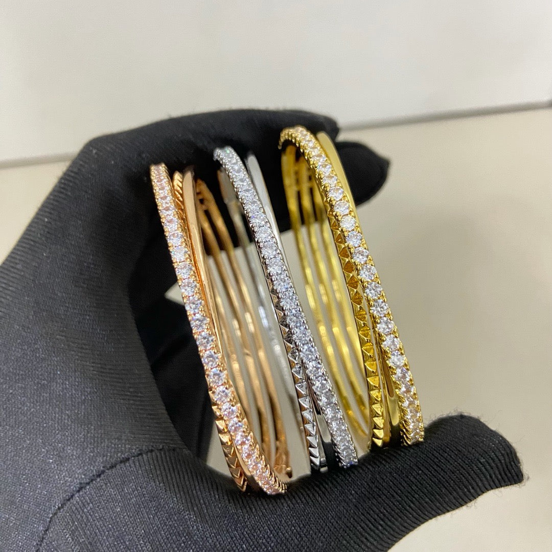 [sparkle Jewelery]ETINCELLE HALF-PAVED DIAMOND BRACELET