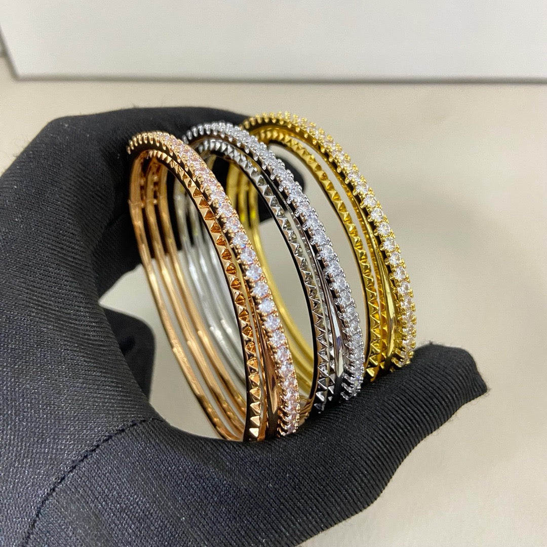 [sparkle Jewelery]ETINCELLE HALF-PAVED DIAMOND BRACELET