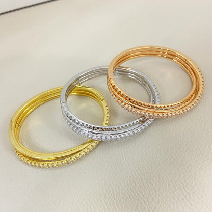 [sparkle Jewelery]ETINCELLE HALF-PAVED DIAMOND BRACELET