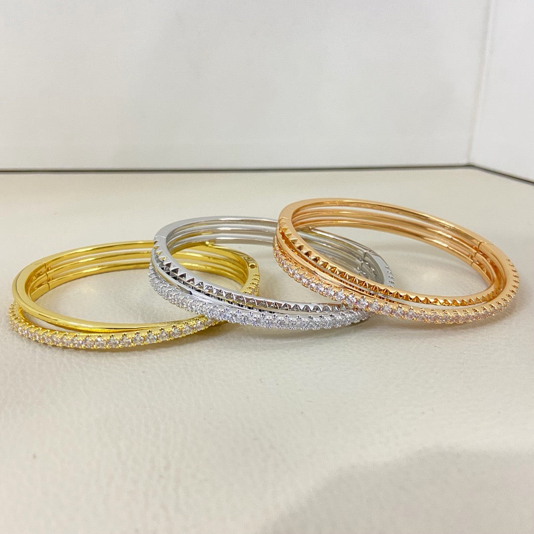 [sparkle Jewelery]ETINCELLE HALF-PAVED DIAMOND BRACELET