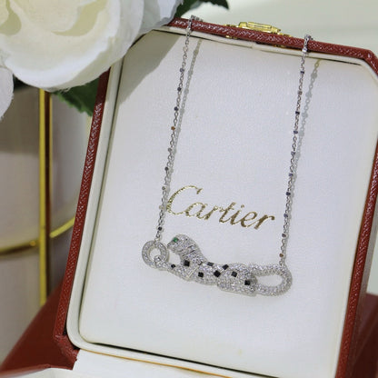 [sparkle Jewelery]PANTHERE PAVED DIAMOND NECKLACE