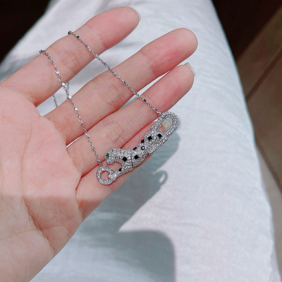 [sparkle Jewelery]PANTHERE PAVED DIAMOND NECKLACE