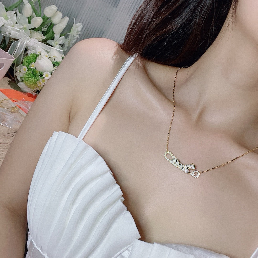 [sparkle Jewelery]PANTHERE PAVED DIAMOND NECKLACE