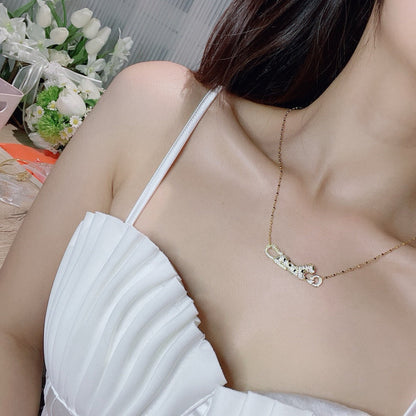 [sparkle Jewelery]PANTHERE PAVED DIAMOND NECKLACE