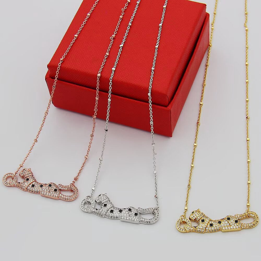 [sparkle Jewelery]PANTHERE PAVED DIAMOND NECKLACE