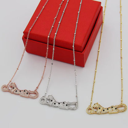 [sparkle Jewelery]PANTHERE PAVED DIAMOND NECKLACE