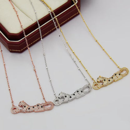 [sparkle Jewelery]PANTHERE PAVED DIAMOND NECKLACE