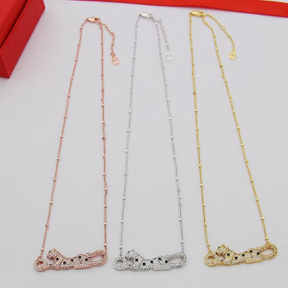 [sparkle Jewelery]PANTHERE PAVED DIAMOND NECKLACE