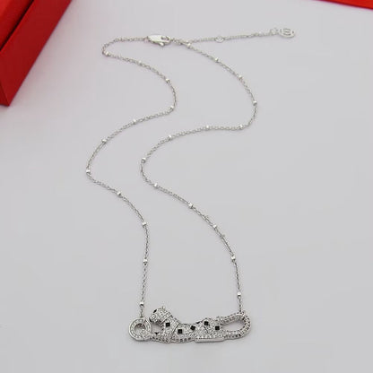 [sparkle Jewelery]PANTHERE PAVED DIAMOND NECKLACE
