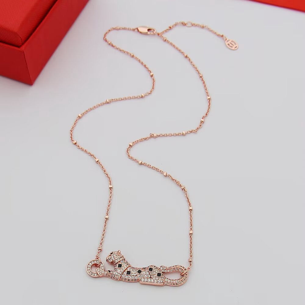 [sparkle Jewelery]PANTHERE PAVED DIAMOND NECKLACE