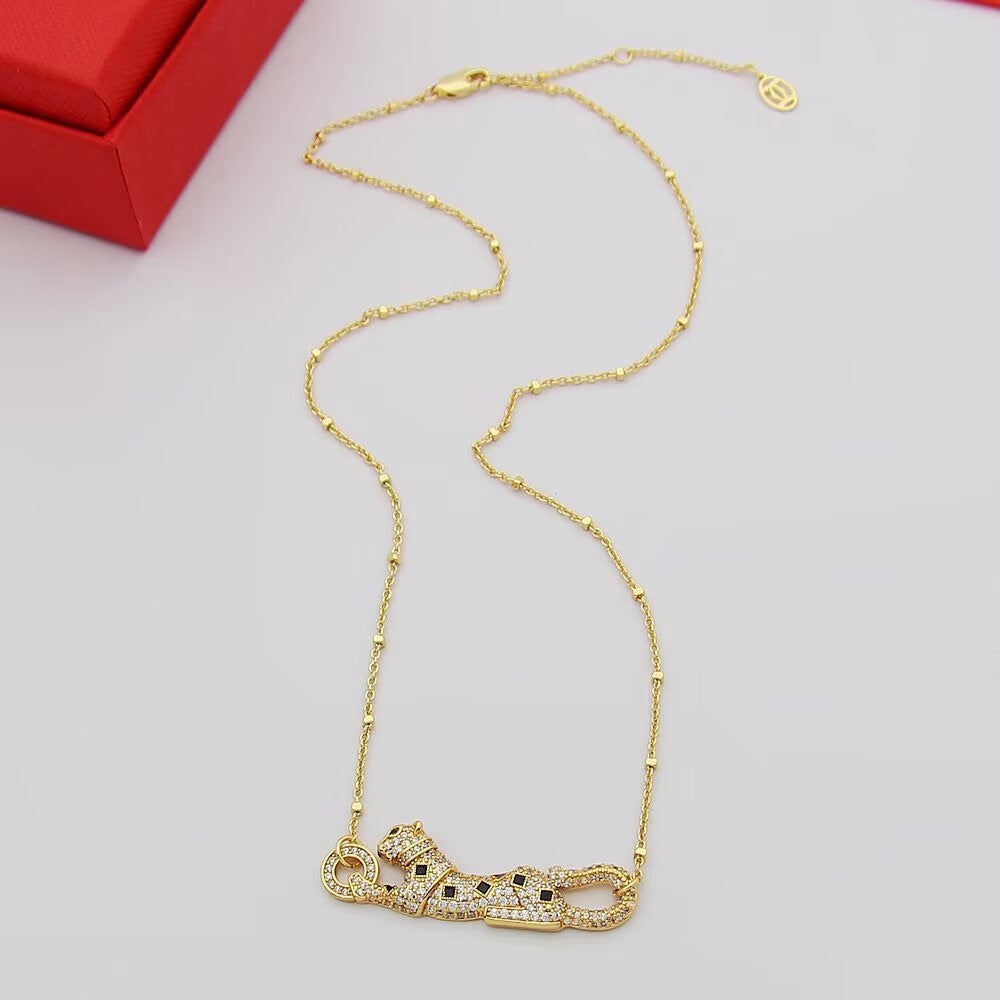 [sparkle Jewelery]PANTHERE PAVED DIAMOND NECKLACE