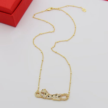 [sparkle Jewelery]PANTHERE PAVED DIAMOND NECKLACE