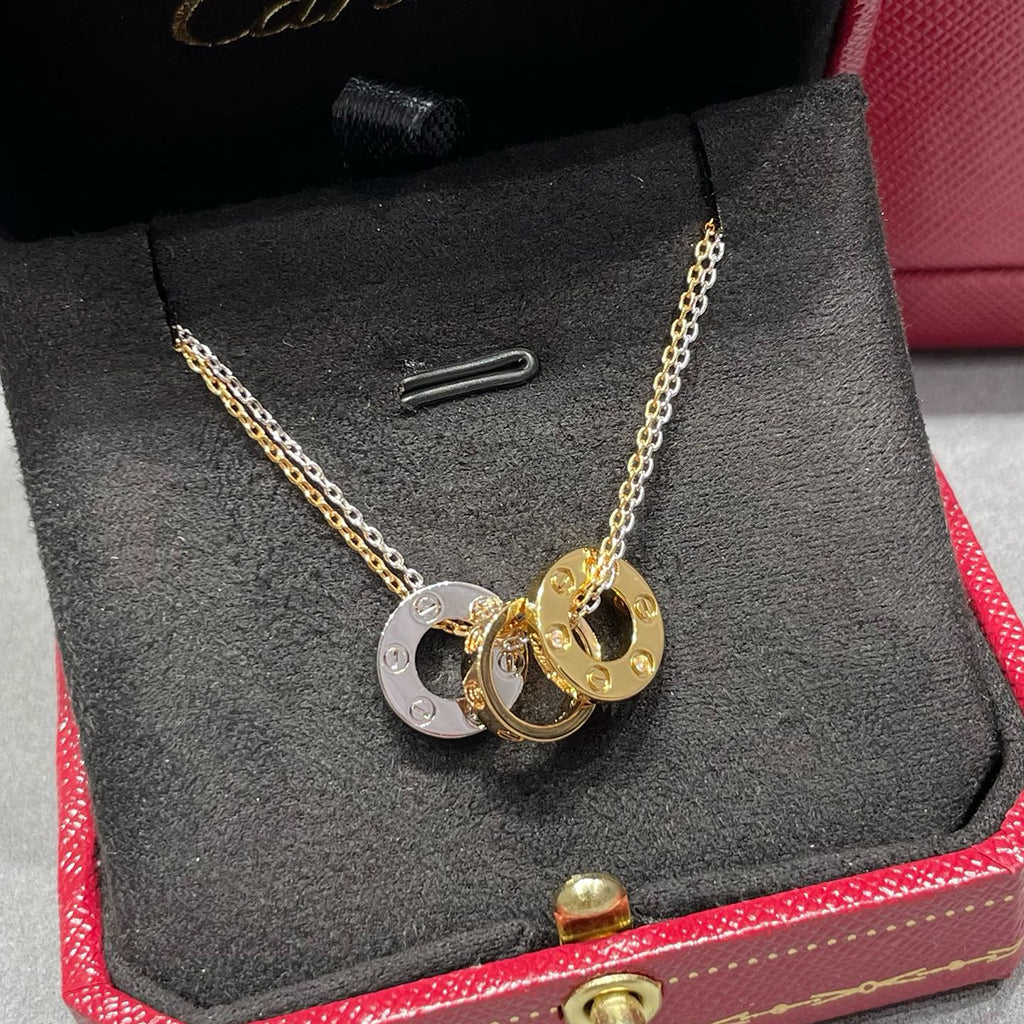 [sparkle Jewelery]LOVE 6 DIAMOND PENDANT NECKLACE