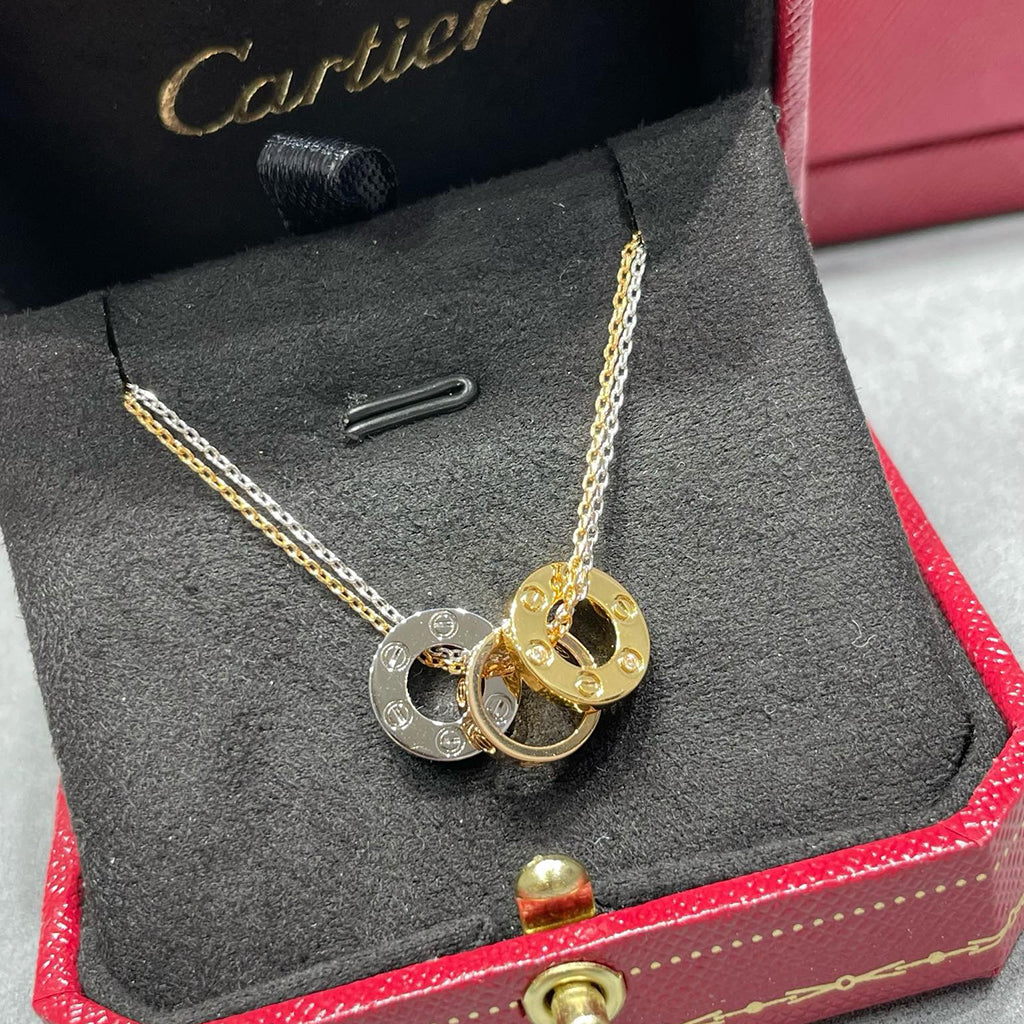 [sparkle Jewelery]LOVE 6 DIAMOND PENDANT NECKLACE