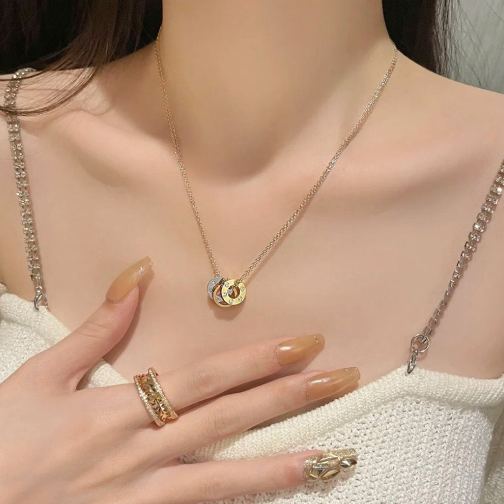 [sparkle Jewelery]LOVE 6 DIAMOND PENDANT NECKLACE